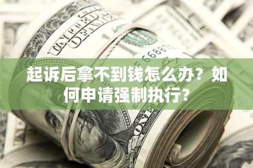 济南起诉后拿不到钱怎么办？如何申请强制执行？