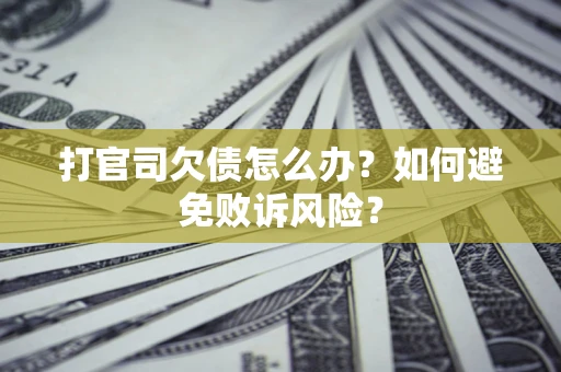 济南打官司欠债怎么办？如何避免败诉风险？