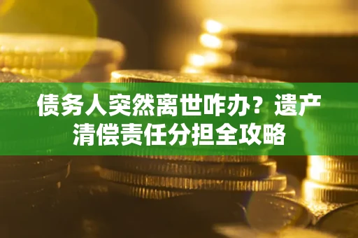 济南债务人突然离世咋办？遗产清偿责任分担全攻略