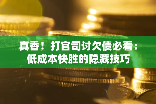 济南真香！打官司讨欠债必看：低成本快胜的隐藏技巧